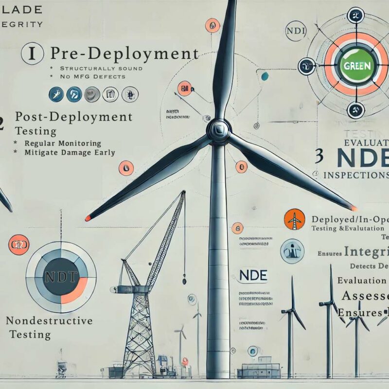 Reliable wind turbine blade maintenance is key to integrity: pre-deployment checks, post-deployment testing, and NDE inspections are paramount for efficiency in energy production.