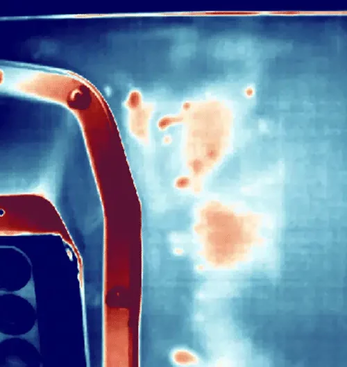 Photothermal Tomography image from Voidsy equipment showing internal defects in composite materials