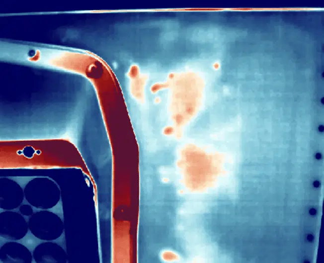 Photothermal Tomography image from Voidsy equipment showing internal defects in composite materials