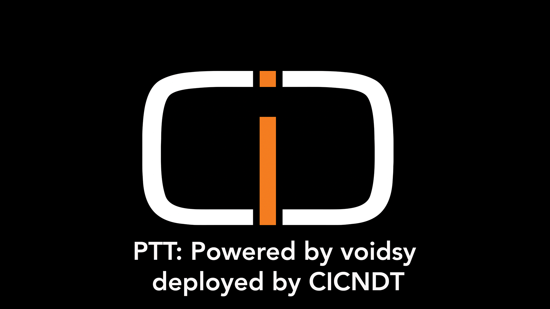 CIDNT logo with subtitle 'PTT: Powered by voidsy deployed by CICNDT' representing collaboration in Photothermal Tomography.